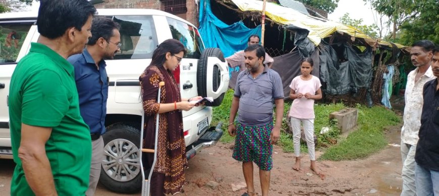 तिलक नगर निवासियों की समस्या निराकरण हेतु एस डी एम ने किया स्थलीय निरीक्षण