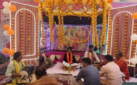 भोलेश्वर महाराज मंदिर पर अखंड रामायण पाठ हुआ प्रारंभ