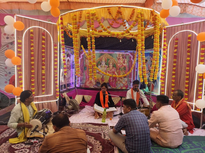 भोलेश्वर महाराज मंदिर पर अखंड रामायण पाठ हुआ प्रारंभ