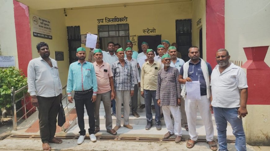 भा कि यू ने पाँच बिंदु मांग पत्र एस डी एम को सौंपा