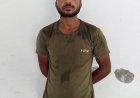 नशेबाजी में उत्पात मचा रहे  युवक को पुलिस ने पकड़ा