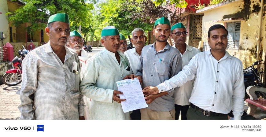 भा कि यू ने बैठक कर मांगों को लेकर एस डी एम को सौंपा पत्र