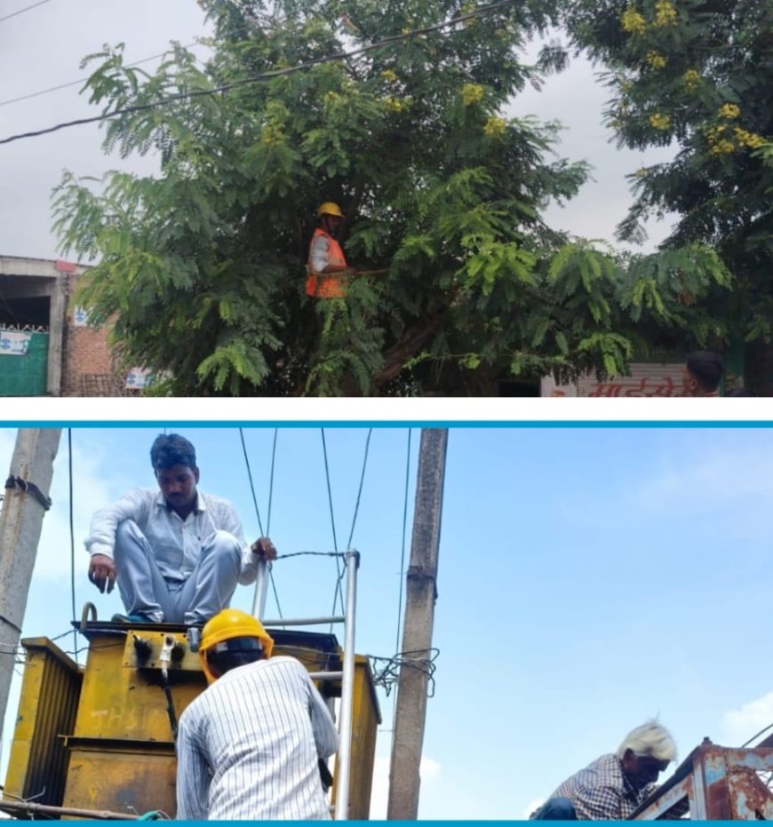 तीन सैकड़ा ट्रांसफार्मरों के अनुरक्षण तथा विद्युत तारों की मरम्मत का कार्य गतिशीलता से शुरू