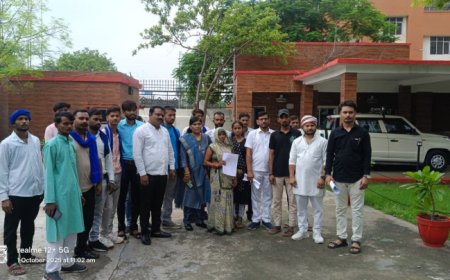 दबंगों द्वारा दलित के साथ मारपीट की घटना को लेकर एएसपी को सौपा ज्ञापन