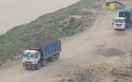 अक्टूबर तक बारिश होने की वजह से नदियों से बालू खनन के कार्य में हो रही देरी।