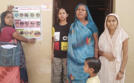 संचारी रोग नियंत्रण के लिए महिला स्वास्थ्य कर्मी ने चलाया अभियान