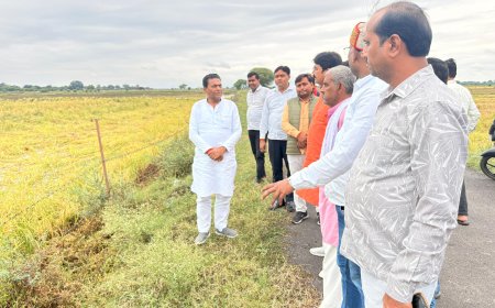 क्षेत्रीय बिधायक व पालिकाध्यक्ष ने ग्रामों में अतिवृष्टि से हुए नुकसान का किया निरीक्षण