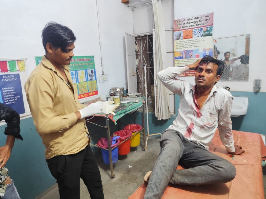 पत्नी के साथ अभद्रता करने से रोकने पर गुंडो ने पति को पीटा