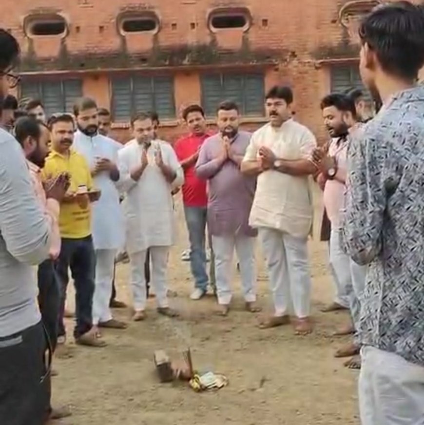 षष्टम श्याम महोत्सव का पालिकाध्यक्ष ने किया भूमि पूजन