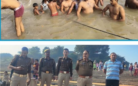 हजारों श्रद्धालुओं ने यमुना में आस्था की डुबकी लगाकर की पूजा अर्चना