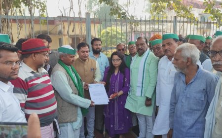 भा कि यू ने मुख्यमंत्री को सम्बोधित एक ज्ञापन एस डी एम को सौंपा