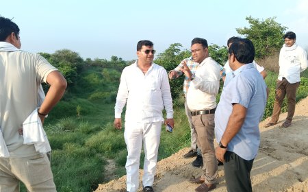 पालिका अध्यक्ष व ईओ ने निर्माणाधीन गौशाला का किया निरीक्षण