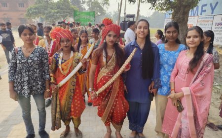 अ.भा.बि.परिषद ने रानी लक्ष्मी बाई की जयंती पर निकाली भव्य शोभायात्रा