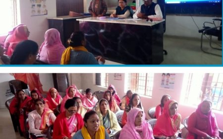 वी आर सी में समेकित शिक्षा के अंतर्गत आंगनबाड़ी कार्यकत्रियों का हुआ प्रशिक्षण