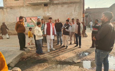 पालिकाध्यक्ष ने चल रहे बिकास कार्यों का किया निरीक्षण