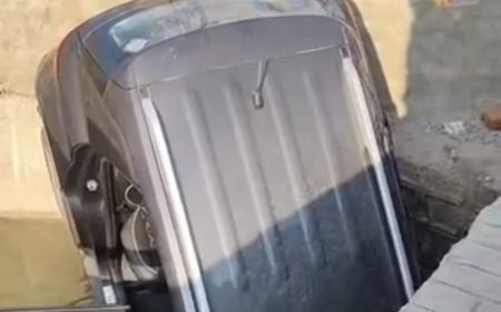 तेज रफ्तार कार अनियंत्रित होकर गिरी नहर में