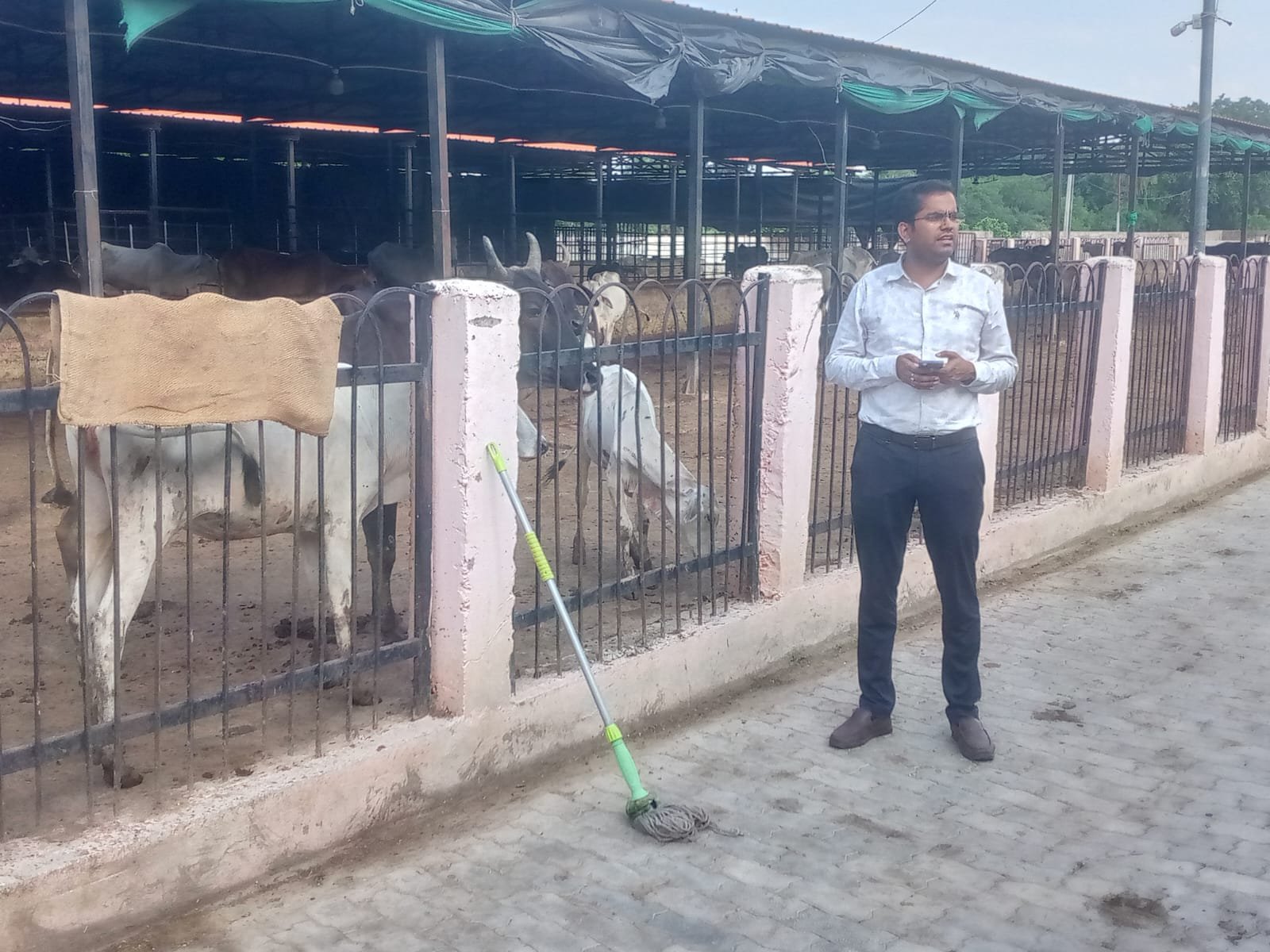 नंदी गौशाला का एस डी एम ने किया निरीक्षण
